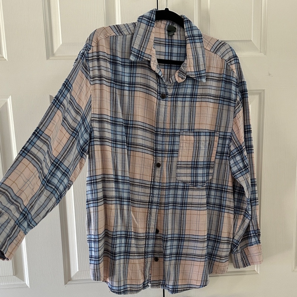Wild Fable Casual Plaid Shirt in Blue and Pink